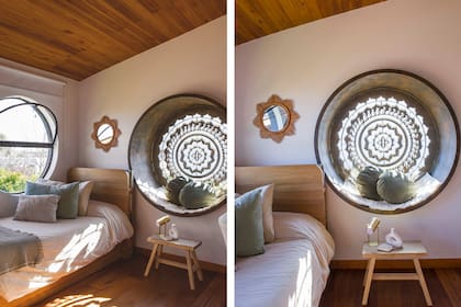 Una ventana circular que enmarca la luz y se convierte en pieza decorativa con espíritu artesanal.