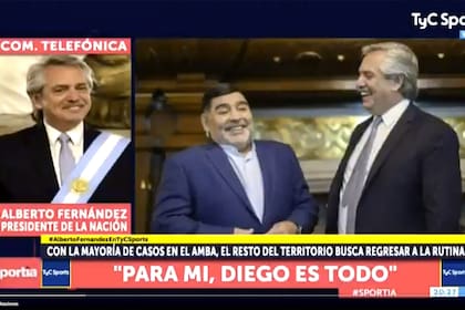 Una vez más, Diego Maradona fue elogiado por Alberto Fernández.
