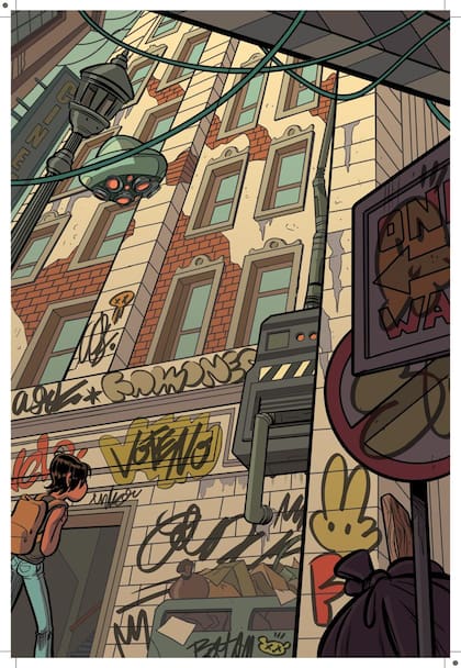 Una viñeta de BallHA9, un cómic digital interactivo desarrollado por Chromic y Krü