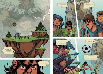 Una viñeta de BallHA9, un cómic digital interactivo desarrollado por Chromic y Krü