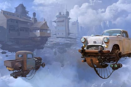 Una viñeta del Universo Chatarra creado por Alejandro Burdisio