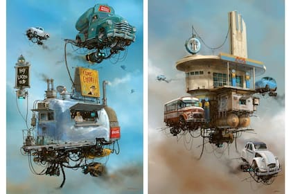 Una viñeta del Universo Chatarra creado por Alejandro Burdisio