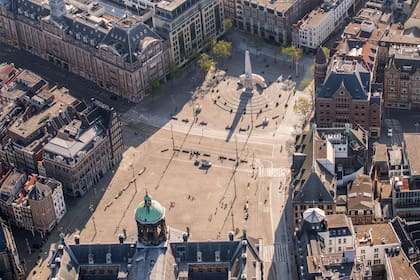 Una vista aérea de Ámsterdam