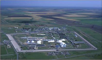Una vista aérea de la planta Pantex, al noreste de Amarillo, Texas, proporcionada por el Departamento de Servicios de Salud de Texas