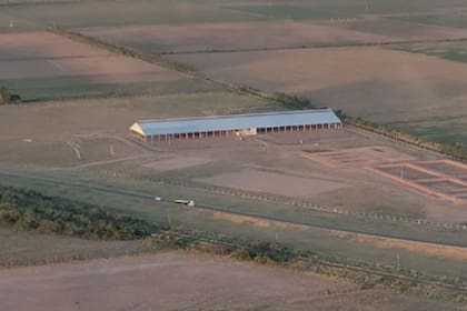 Una vista aérea del tambo