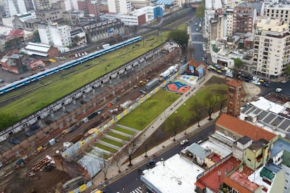 Una vista aérea del parque