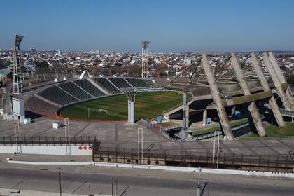 Una vista aérea del estadio Mundialista de Mar del Plata
