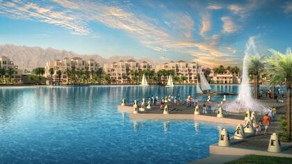 Una vista de cómo será la laguna artificial de Sharm El Sheikh