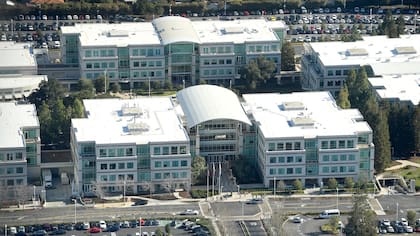 Una vista de la actual sede de Apple en Cupertino