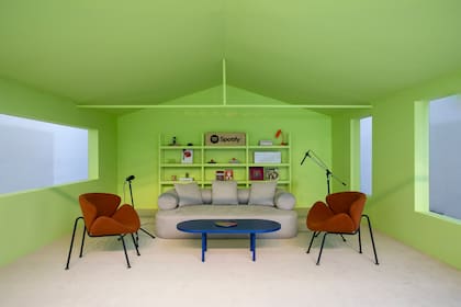 Una vista de la Casa Spotify en Buenos Aires, un punto de encuentro para músicos y creadores de contenido en audio