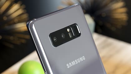 Una vista de la doble cámara del Galaxy Note 8