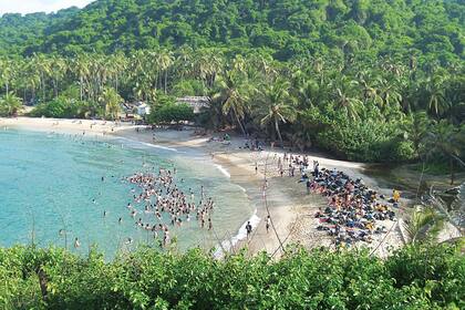 Una vista de la paradisíaca Santa Marta