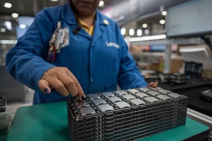 Una vista de la planta de Lenovo en Monterrey, México