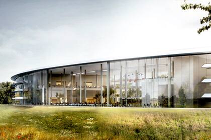 Una vista de las oficinas centrales de Apple