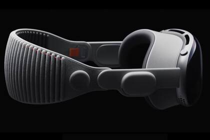 Una vista de los Vision Pro de Apple
