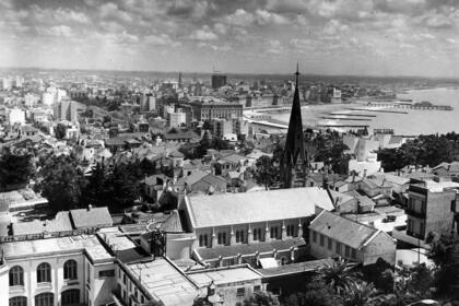 Una vista de Mar del Plata, el 14 de octubre de 1950.
