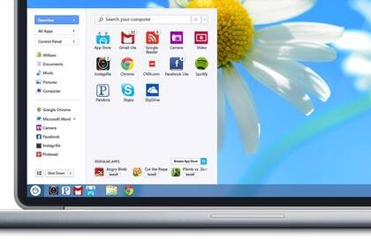 Una vista de Pokki for Windows 8, una de las tantas opciones que permiten incorporar el botón de inicio en la última versión del sistema operativo de Microsoft