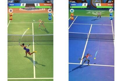 Una vista de Tennis Clash