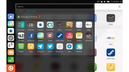 Una vista de Unity 8