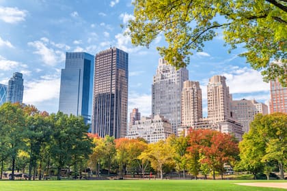 Una vista del Central Park West de Manhattan