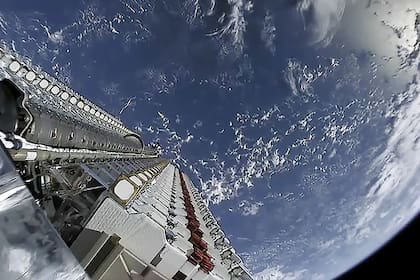 Una vista del despliegue de satélites en órbita de Starlink