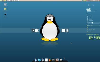 Una vista del escritorio de Linux Mint