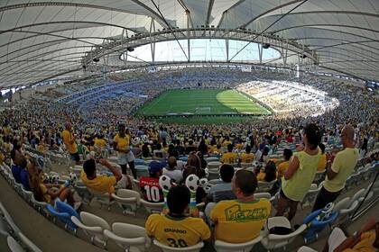 Una vista del estadio Maracaná, sede de la final del Mundial de Fútbol de Brasil, que será transmitida en 4K