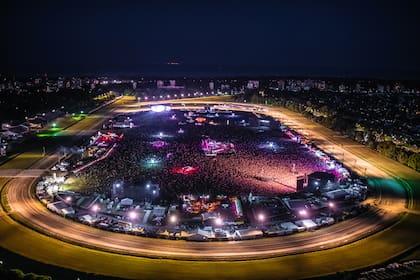Una vista del Hipódromo de San Isidro de la edición 2019 de Lollapalooza Argentina