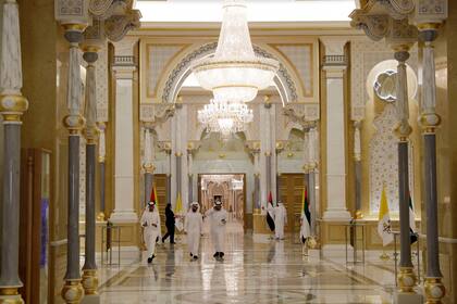 El interior del Palacio Presidencial en Abu Dhabi.
