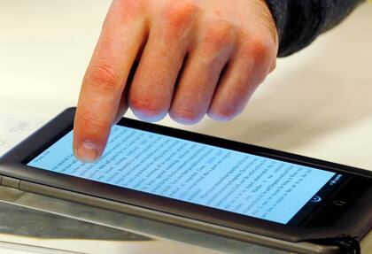 Una vista del lector de libros electrónicos Nook, el competidor del Kindle que Barnes and Noble dejará de fabricar