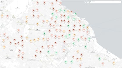 Una vista del mapa del ruido urbano que la app Silencio está elaborando en todo el mundo