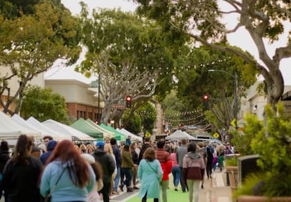 Una vista del mercado de San Luis Obispo