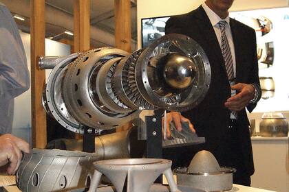 Una vista del motor fabricado con una impresora 3D en Australia