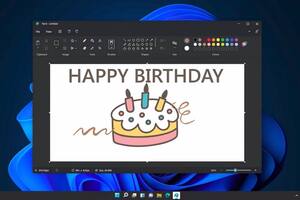 Una vista del nuevo Paint en modo oscuro para Windows 11. La longeva aplicación de creación gráfica estará presente en el nuevo sistema operativo de Microsoft, que tiene su lanzamiento previsto para el tercer trimestre de este año