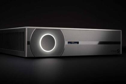 Una vista del prototipo de consola propuesto por Valve para el sistema operativo Steam OS, basado en Linux