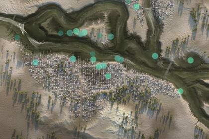 Una vista del sistema de alerta de inundaciones que desarrolló Google para las regiones de India y Bangladesh