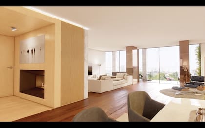 Una vista desde el ingreso de la propiedad