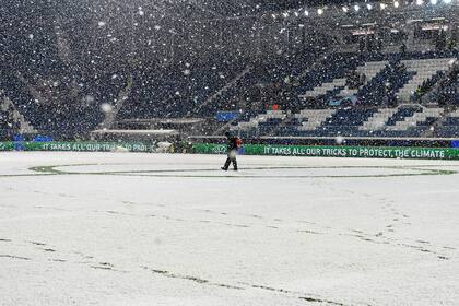 Una vista general del estadio Gewiss antes del partido del grupo F de la Liga de Campeones de la UEFA entre Atalanta y Villarreal CF el 8 de diciembre de 2021 en Bérgamo, Italia.