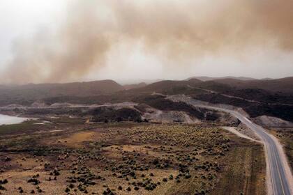 Una zona en San Luis arrasada por el fuego