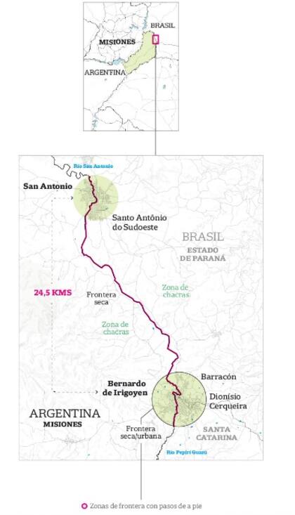 Una zona misionera en la que crece la violencia asociada con el contrabando de vino