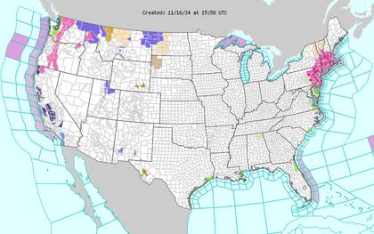 Una zona muy seca y ventosa persistir en el noreste, lo que provocar algunos das ms de preocupacin por incendios forestales
