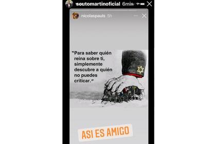 Unas horas más tarde, el periodista deportivo Martín Souto replicó la historia y avaló el mensaje con un comentario propio. “Así es amigo”, manifestó