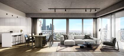 Unidad modelo con una imponente vista al río.