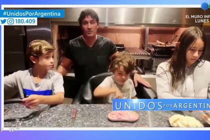 Sebastían Estevanez y su familia