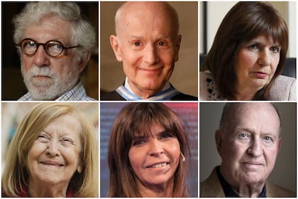 Unidos por la memoria de Sebreli: Marcelo Gioffré, Hugo Beccacece, Patricia Bullrich, Josefina Delgado, Silvia Mercado y Daniel Sabsay