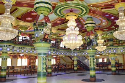 Uno de los abigarrados diseños de Mamani