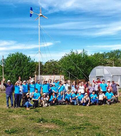 Uno de los aerogeneradores instalados
