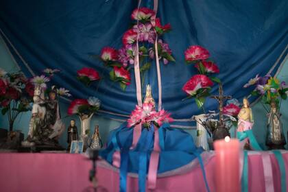 Uno de los altares de las 40 capillas de Concepción del Yaguareté