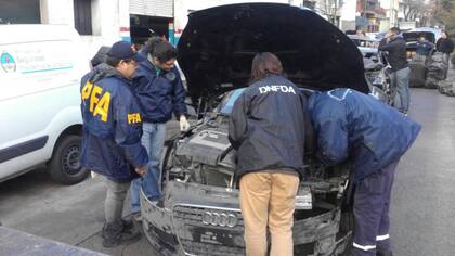 Uno de los Audi TT coupé que se hallaba en proceso de desguace