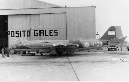 Uno de los aviones Canberra utilizados en la guerra de Malvinas